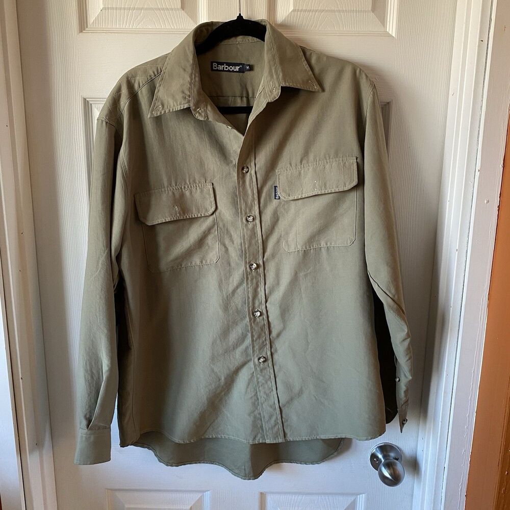 Barbour Men's Long-Sleeve Button Shirt in Olive